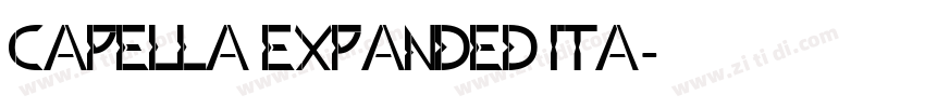 Capella Expanded Ita字体转换